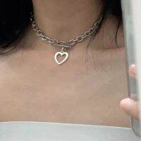 ZHUOHUA Retro Punk Hollow Love จี้ Choker ยุ้ยสร้อยคอแบบหนาสตรีแฟชั่นเครื่องประดับอัญมณี