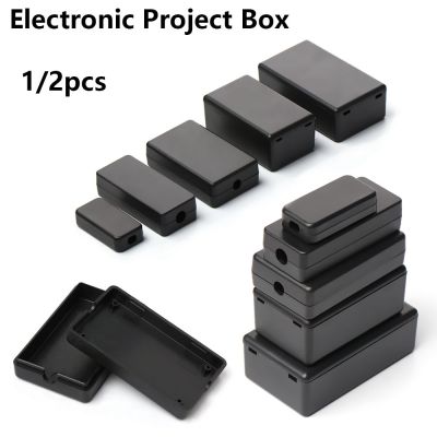 【COD+IN STOCK】 1/2pcs ร้อน DIY คุณภาพสูง สีดำ กล่องโครงการอิเล็กทรอนิกส์ กล่องใส่เครื่องมือ กล่องใส่ของ โครงการฝาครอบกันน้ำ