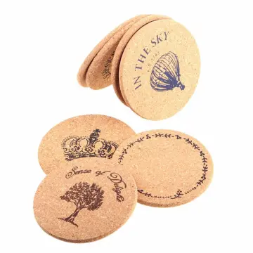 5 Pcs Cork Coaster For Beverage Coasters, Heat-Resistant Water