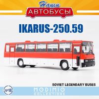 ขนาด1:43 IKARUS-250โมเดลรถจำลองโมเดลรถของเล่นที่หล่อจากเหล็กโลหะรถบัสอัลลอยคุณภาพสูงจำลองสำหรับเด็กรถรถบัสบรรทุก