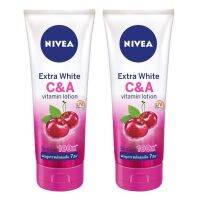 NIVEA Extra Bright C and A Vitamin Lotion 320ml. (2หลอด) นีเวีย เอ็กซ์ตร้า ไบร์ท ซี แอนด์ เอ วิตามิน โลชั่น เซรั่ม