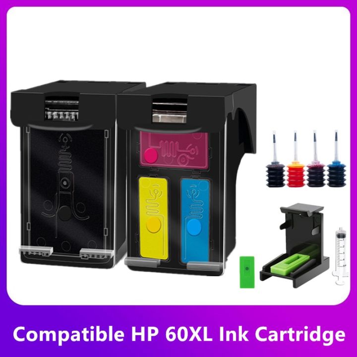 compatible-hp-60-xl-refillable-cartridge-for-hp60-60xl-deskjet-f2480-f2420-f4480-f4580-f4280-d2660-d2530-d2560-photosmart-c4680-ink-cartridges