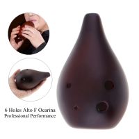 6หลุม Alto Tone F Ocarina ขลุ่ยเซรามิกย้อนยุคควันเคลือบขลุ่ยเครื่องดนตรีด้วยเชือกแขวนสำหรับประสิทธิภาพระดับมืออาชีพ