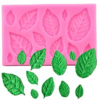 Leaf Silicone Mold 3D Leaves Fondant Mold Cake Decorating Tools Candy Clay Chocolate Gumpaste Mould Cupcake Baking Molds Bread Cake  Cookie Accessorie