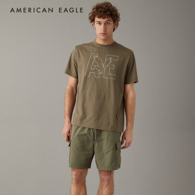 American Eagle Super Soft Logo Graphic T-Shirt เสื้อยืด ผู้ชาย โลโก้ กราฟฟิค (NMTS 017-3110-309)