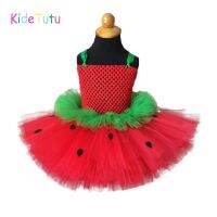 ஐ❐ Red Green Strawberry Inspire Girls Tutu Dress Infant Baby 1st Birthday Party Photo Prop Dresses Kids Carnival Perform Costume