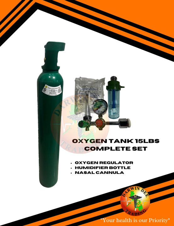 OXYGEN TANK 15LBS COMPLETE SET (WITH CONTENT) (READY TO USE) Lazada PH