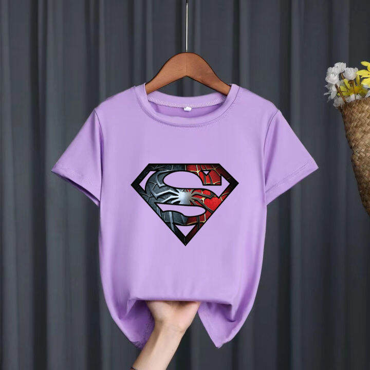 เสื้อผ้าเด็กแฟนชั่น-เสื้อยืดแขนสั้นเด็กหญิงและเสื้อยืดแขนสั้นเด็กชาย-ลายการ์ตูนน่ารัก-ผ้านุ่มใส่สบายมี10สีให้เลือก-h-291