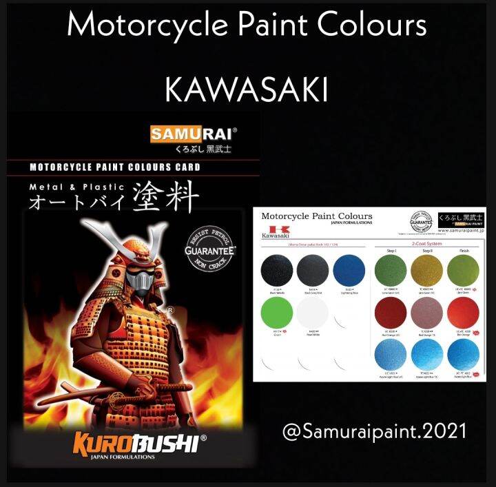 Samurai Paint Kawasaki Motorcycle paint colours Japan Formulations Cat