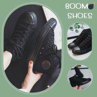 BOOM?รองเท้าผ้าใบแฟชั่น ทรงสปอร์ต 2 สี เสริมส้น 7 cm