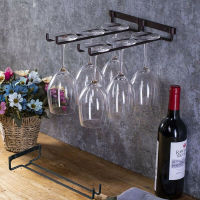 GUUE Wall Mount Decorative Stemware Goblet Organizer Bar Storage Shelf Cup Hanger Hanging Rack Wine Glass Holder