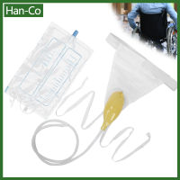 [Han-Co] ท่อปัสสาวะชายอุปกรณ์ปัสสาวะ1000มล. ถุงใส่ปัสสาวะสำหรับผู้ป่วยสูงอายุที่ป่วยเรื้อรัง