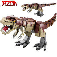 จุด BZDA 535ชิ้นโลกของจูราสสิคพาร์คไดโนเสาร์ภาพยนตร์บล็อกตัวต่อ Tyrannosaurus ของเล่นโมเดลไดโนเสาร์อิฐสำหรับของขวัญเด็ก สปอตสินค้า