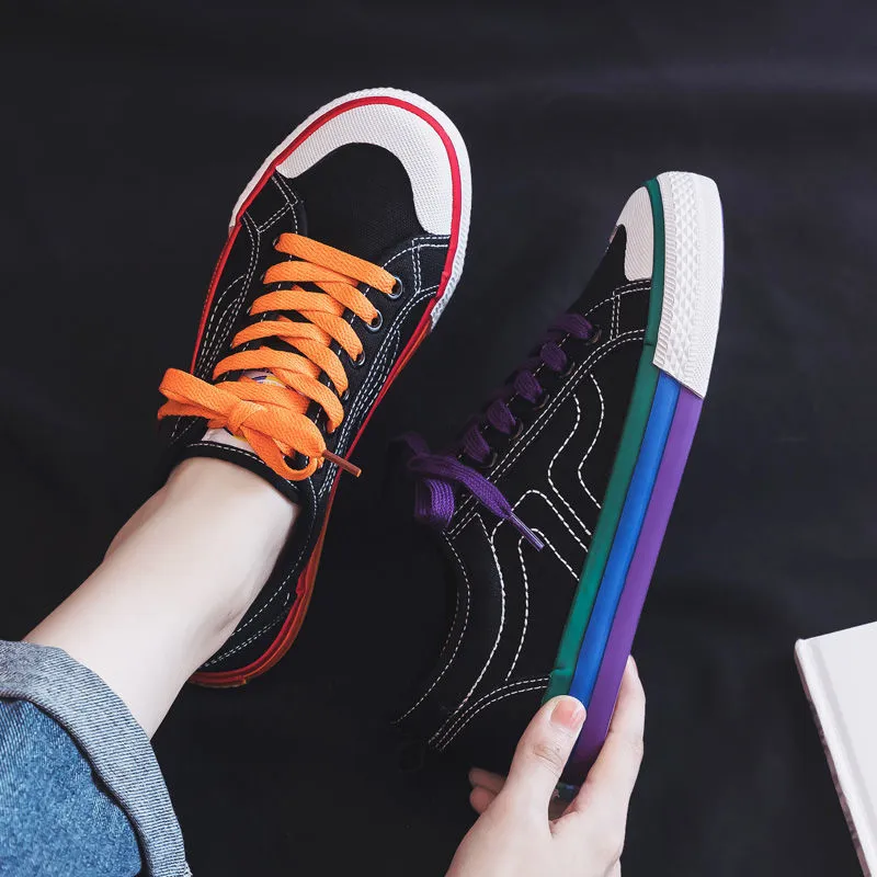 platform rainbow sneakers