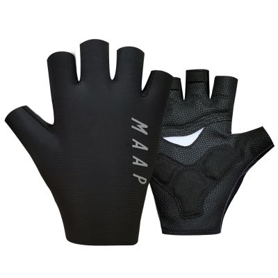 hotx【DT】 MAAP Cycling Gloves Reflective Breathable Road Men Half Anti MTB