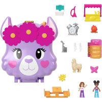 Polly Pocket Camp Adventure Llama Compact Playset ไปตั้งแคมป์กับลามะของตุ๊กตาพอลลี่ พ็อกเก็ต ของแท้