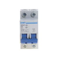 Chnt Mcb เบรกเกอร์ในครัวเรือนขนาดเล็กประเภท C Dz47-60 2ขั้ว4amp 400V