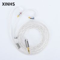 ﹉▫ XINHS 2 Core Silver Plated Wire Earphone Upgraded Cable 2.5/3.5/4.4MM With MMCX/2pin/QDC TFZ For SE846 SE535 TRN V80 V20 ED12