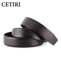 Cow Genuine Leather Belts For Mens No Buckle 35MM Wide Belts Body Designer High Quality Cowhide Cinto Brown Automatic Belts Body Belts