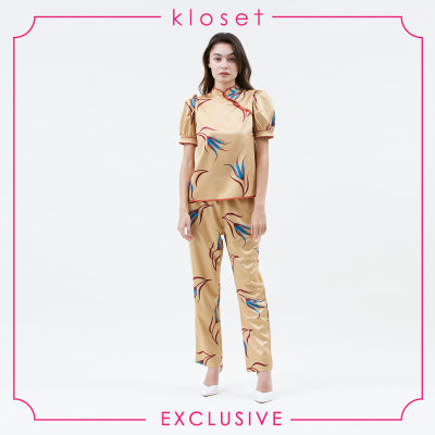 [EXCLUSIVE] Kloset Re-Collection (VC20-set005) เสื้อผ้าแฟชั่น เสื้อพิมพ์ลาย เซ็ทเสื้อคอจีน-กางเกงขยาว