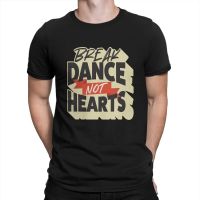 Men T-Shirt Break Dance Not Hearts Funny Pure Cotton Tee Shirt Short Sleeve B Boying T Shirt Round Collar Tops Summer 4XL 5XL 6XL
