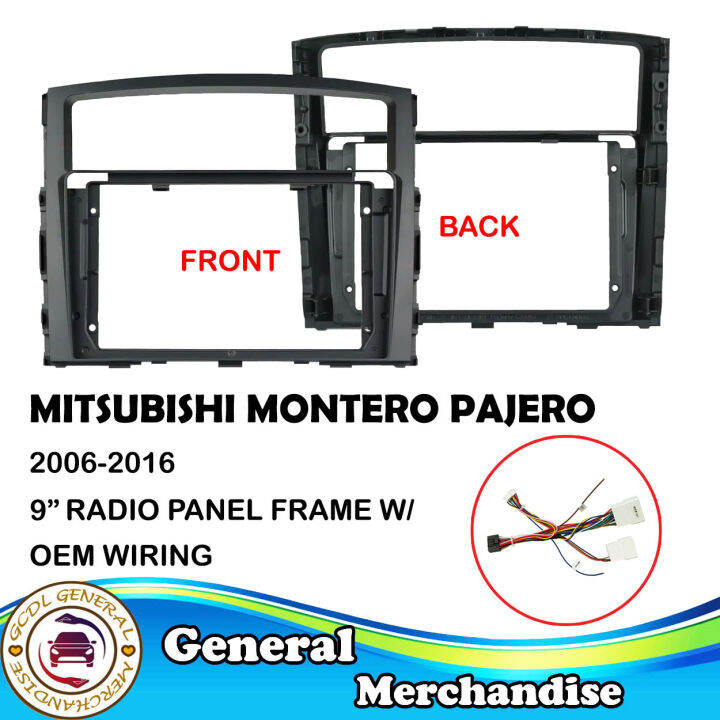 9 inch Car Dash Mounting Kits Stereo Panel For Mitsubishi Montero