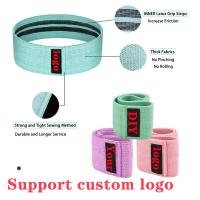 3PCS Custom logo Resistance Bands Elastic Fabric Booty Bands Set Non-slip Circle Loop Workout Bands Butt Legs Thigh Hip Trainer Exercise Bands