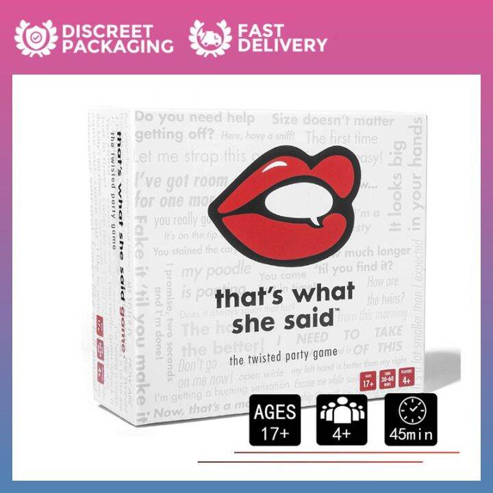 Funzone that s what she said card game lazada ph