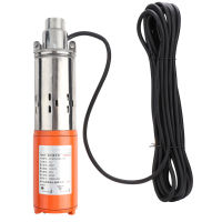 Submersible Water Pump, 1\ 12V-0.8m³-35m DC Screw Pump High Lift Water Pump Stainless+Cast Steel Solar Submersible Water Pump with Pure Copper Motor, for Ships, Pool, Agricultural Irrigation