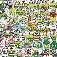 [COD] 50 cute big-eyed frog stickers cartoon line emoticon cup notebook waterproof decorative hand account