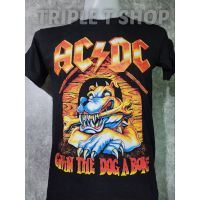 2023 ACDC Band Pattern Rock Band เสื้อยืดแขนสั้นขนาดใหญ่สไตล์ฮิปฮอปสตรีทแฟชั่นย้อนยุคแฟชั่นลำลองผ้าฝ้าย