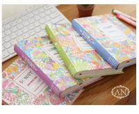 【living stationery】 Kawaii เกาหลีสีโน๊ตบุ๊คความหนานักเรียนเขียน Notepad วาดวางแผนสมุดหนาหนังสือ