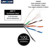 (Price Per Meter) Network Cat7 SFTP Outdoor Cable Shielded 26AWG Stranded Copper Wires PE Outer Sheath Waterproof UV Resistant