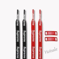 【hot sale】▧ D18 (2pcs)Supreme Joint Shoelaces AF1 Air Force One Red and Black Lace-sided Printing