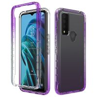 【CC】 30 XE Revvl 6 5G Shockproof Gradient Color Transparent Cover for 20