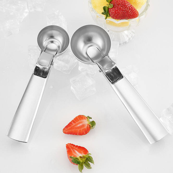 Premium Ice Cream Scoop With Trigger Ice Cream Scooper Stainless Steel,  Heavy Duty Metal Icecream Scoop Spoon Dishwasher Safe, Perfect For Frozen  Yogu