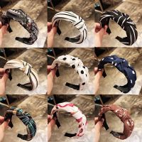 【YF】 Fashion Solid Color Headband Knot Hair Hoop for Women  Flower Cross Girls Hairband Make Up Accessories FG103