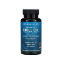 Viva Naturals Antarctic Krill Oil 1250 mg,Crill Oil Omega 3 with Astaxanthin,60 Capsules. (No.821)