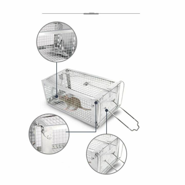 กรงดักหนู-ที่ดักหนู-mouse-cage-กรงดักแมว-แข็งแรง-ทนทาน-กับดักกระรอก-กระแต-กรงหนู-กรงดักหนูนา-สแตนเลส-ขนาด-27-15-11-cm