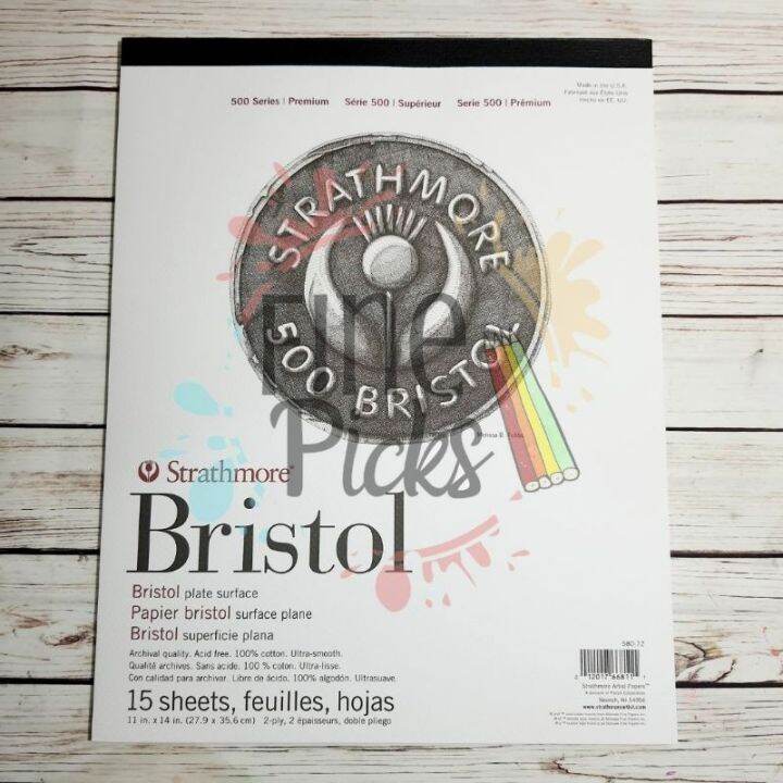 Strathmore Bristol PLATE surface 500 series 15sheets (11 x 14 inches