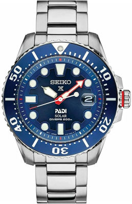 Seiko SNE549 Prospex Mens Watch Silver-Tone 43.5mm Stainless Steel