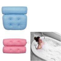 3D Breathable Mesh Spa Bath Pillow with 6/4pcs Suction Cups Neck Back Support Spa Pillow Bathroom Accersories подушка для ванны