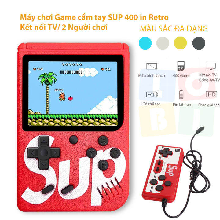 Máy Chơi Game Sup Cầm Tay, 2 Người Chơi, 400 Game, Contra, Super Mario,  Tank | Lazada.Vn