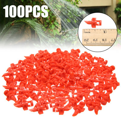 BOKALI 100Pcs 360 ° Microการพ่นหมอกหัวฉีดสปริงเกอร์สวนเรือนกระจกชลประทาน