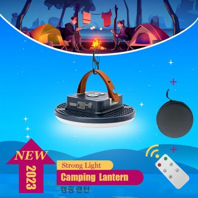 2023 Rechargeable Strong Light Camping Lantern 21700 Power Bank Outdoor Waterproof Camping Light Remote Control Case Tent Light