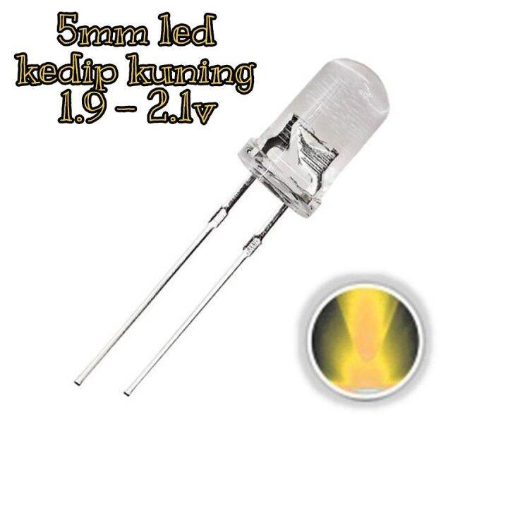 10pcs led 5mm kuning berkedip | Lazada Indonesia