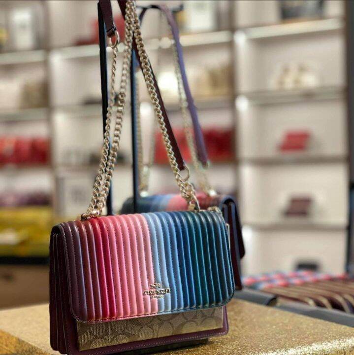 Coach Klare Crossbody With Rainbow Linear Quilting Women's Crossbody