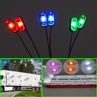 โคมไฟ LED Lampu Sisi 3 V Bahaya Cahaya untuk 114 Tamiya RC Lori รถพ่วง Scania 770S Actros 3363 Volvo MAN LESU DIY Bahagian