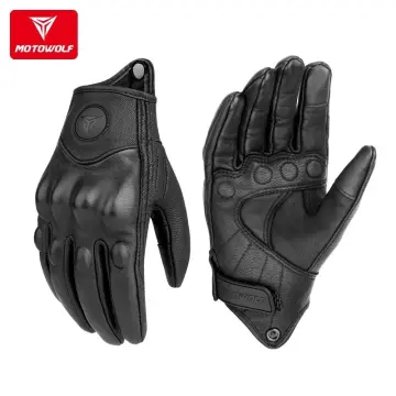 Genuine leather deals motorcycle gloves