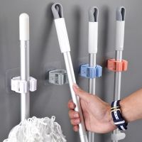 2PC Bathroom Mop Organize Rack Waterproof Self-Adhesive Hook Multi-Purpose Wall Mounted Shelf Bathroom Storage Accessories Picture Hangers Hooks